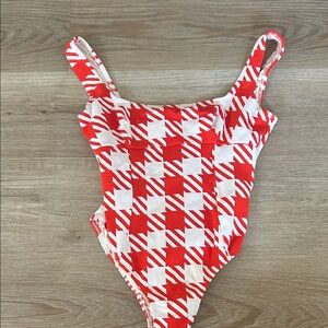Kids Red and White Swimwear